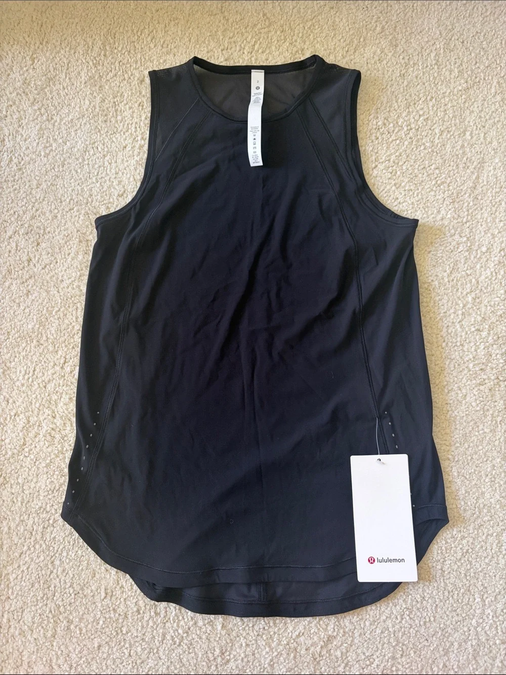 lululemon athletica Black Sleeveless Studio Tank